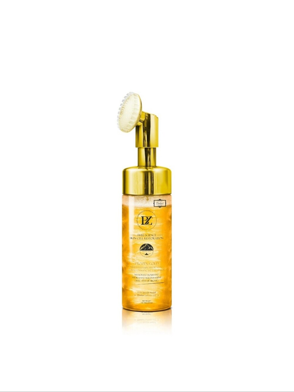 Below ZERO Skin Gold-Tone Facial Cleanser with Built-In Brush